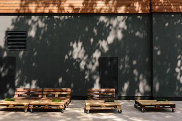 the shadow on the building 