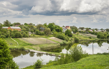 Fototapeta na wymiar Village in the Ukrainian Polesie