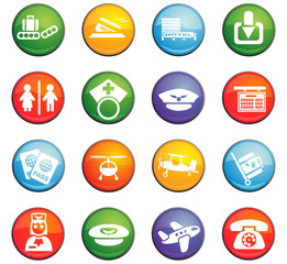 Fototapeta premium airport icon set