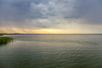 Fototapeta na wymiar panorama of backwater on the island of Usedom, Germany