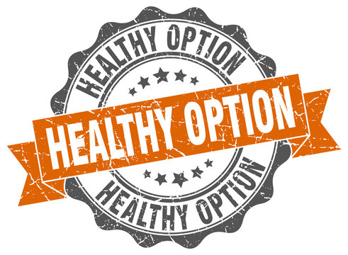 healthy option stamp. sign. seal