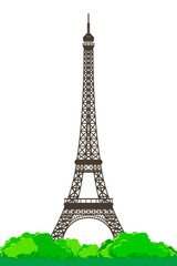Fototapeta na wymiar Eiffel Tower. Landmarks. Paris, France.
