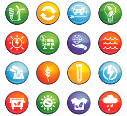 alternative energy icon set