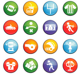 american football icon set