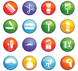 barbershop icon set