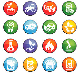 bio fuel icon set