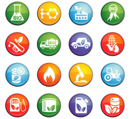 bio fuel icon set