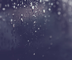 Rain drops on a window glass