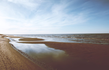 Seascape in Latvia, White Dune, Saulkrasti.