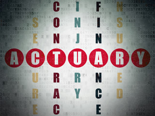 Insurance concept: Actuary in Crossword Puzzle