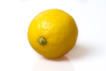Yellow lemon fruit isolated