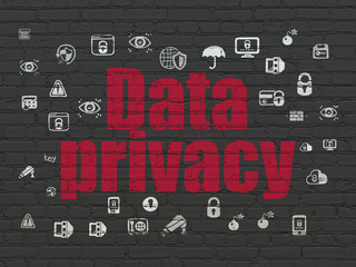 Privacy concept: Data Privacy on wall background