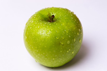One green apple isolated
