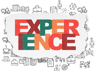 Finance concept: Experience on Torn Paper background