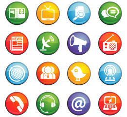 communication icon set