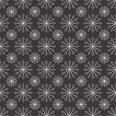 EPS10 file. Seamless floral geometric pattern. Vintage background.
