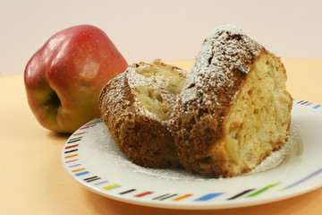 Slice of delicious fresh baked homemade Apple Pie