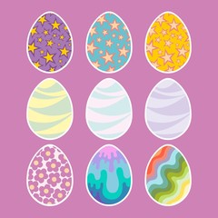 Easter eggs. Vector set for design