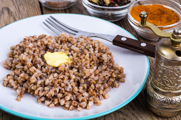 Buckwheat porridge with butter