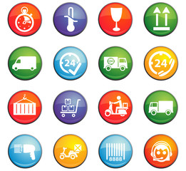 delivery service icon set