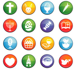 Fototapeta premium easter icon set
