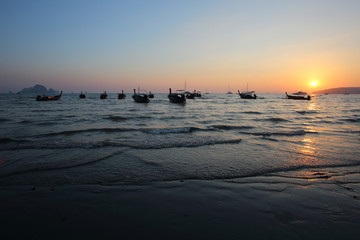 Andaman sea on sunset, Krabi, Thailand