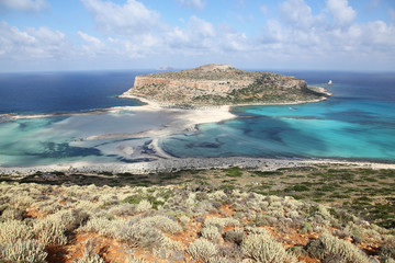 Balos beach on Crete island, Greece