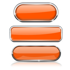 Orange oval buttons. With chrome frame
