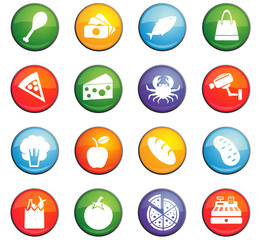 grocery store icon set
