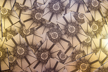 Tarot cards. Labirinth tarot deck. Esoteric background.