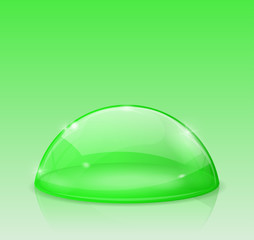 Green dome, glass semi-sphere