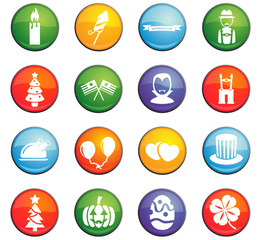 holidays icon set