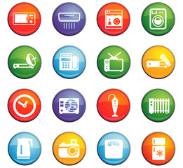 home appliances icon set