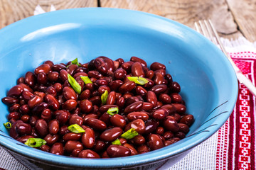 Vegetarian dish of red bean protein