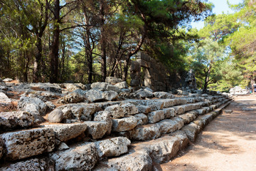 Ruins of the ancient town at Phaselis, Antalya, Turkey