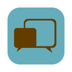 Fototapeta premium color square with speech icon vector illustration