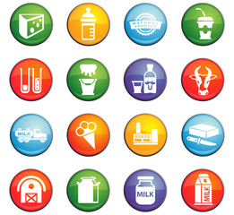 milk icon set