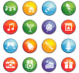 new year icon set