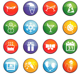 new year icon set