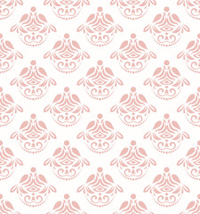 Classic seamless vector pink pattern. Traditional orient ornament. Classic vintage background