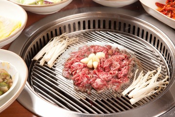 grilled bulgogi. This beef is Korean traditional cuisine.