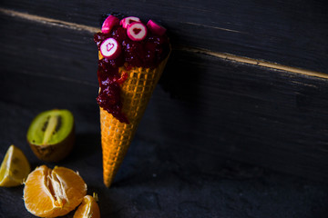 ice-cream on the table