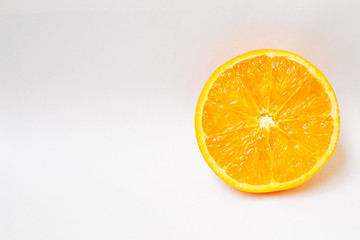 Half orange isolated on white background