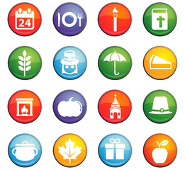 Fototapeta premium thanksgiving day icon set