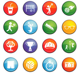 volleyball icon set