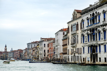 Fototapeta na wymiar View of the Ganal Grande (Grand Canal) in Venice, Italy