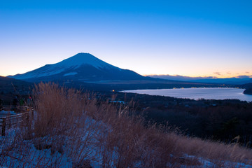 Mountain Fuji and Lake Yamanakako
