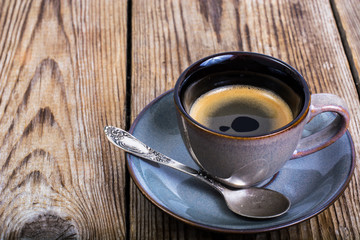 Espresso in a small vintage cup