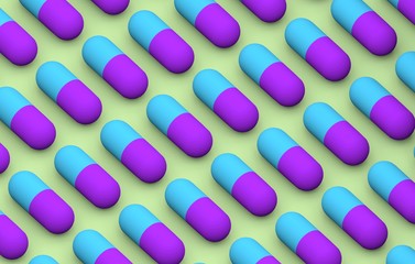 3d rendering pattern of medical pills