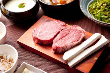 tenderloin with korean style table